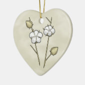 綿のボールのオーナメント セラミックオーナメント (左)