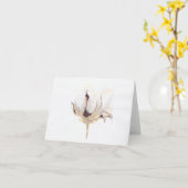 綿のボールのnotecard カード (黄色い花)