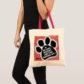 綿の上の犬の足 トートバッグ (正面(商品))