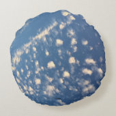 綿の円形の装飾用クッション(16")の雲 ラウンドクッション (裏面)