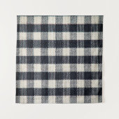 綿の布地のテクスチャの背景を格子状にします。 タペストリー (正面(横))