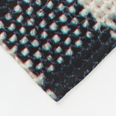 綿の布地のテクスチャの背景を格子状にします。 フリースブランケット (角)