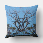 綿の装飾用クッションの木のハートの翼 クッション (裏面)