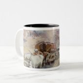 綿の輸送、インド1862年(w/c鉛筆のheiに ツートーンマグカップ (正面左)