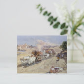 綿の輸送,インド, 1862 (鉛筆以上の幅/c) ポストカード (スタンド正面)