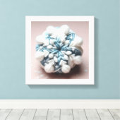 綿の雪片 キャンバスプリント (インサイチュ (ウッドフロア))