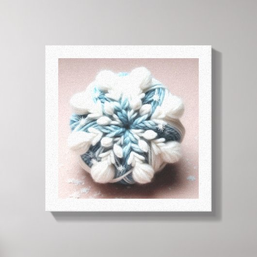 綿の雪片 キャンバスプリント (正面)