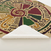 綿のHunabカラフルなKuのマヤの記号 シェルパブランケット (3/4)