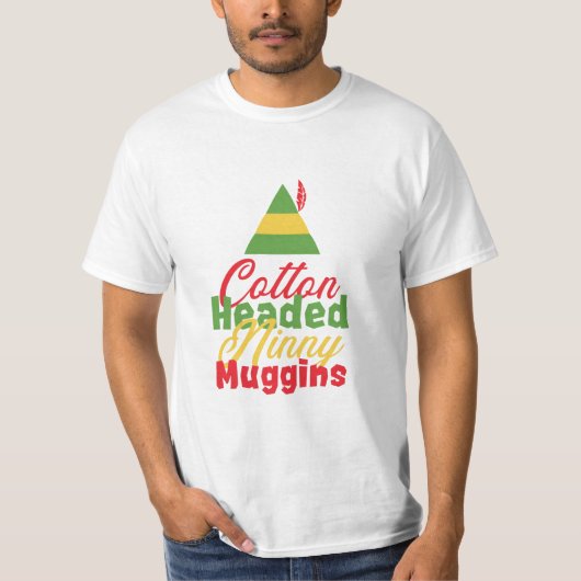 綿はNinnyのMugginsのクリスマスのクリスマスのTシャツの先頭に立ちました Tシャツ (正面)