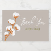 綿エレガント枝「ありがとう」カスタム スパークリングワインラベル (シングルラベル)