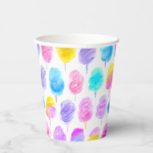 綿カラフルキャンディ水彩模様 紙コップ (右)