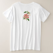 綿プラスTシャツの花 プラスサイズTシャツ (デザイン裏面)