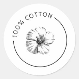 綿ヴィンテージ植物花業100% ラウンドシール