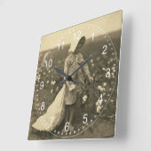 綿分野 スクエア壁時計 (傾斜)