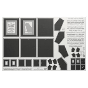 綿布3ブラックフォトフレーム裁縫パターン ファブリック