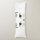 綿抱き枕20x54インチ – 子猫顔 ボディピロー (正面縦)