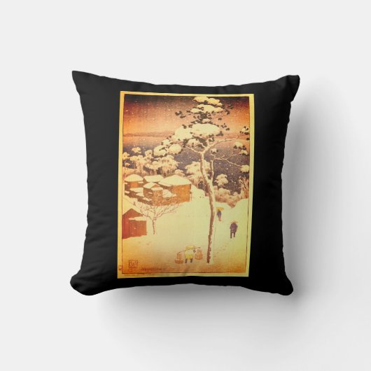 綿日本のプリント装飾用クッションモノグラム クッション (正面)