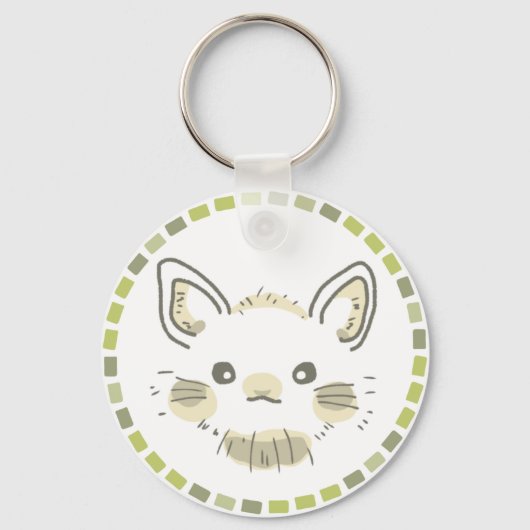 綿毛のような柔らかい質感のうさぎデザイン  キーホルダー (正面)