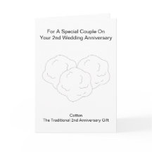 綿毛パーソナライズされた2周年結婚記念