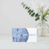 綿糸の素材質感ビジネスカード 名刺 (スタンド正面)