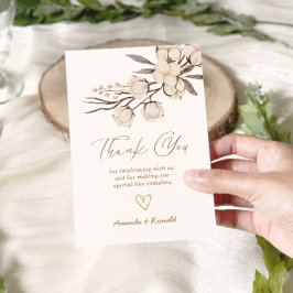 綿素朴フローラ結婚ズ サンキューカード