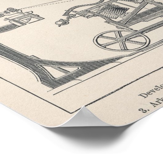 綿紡績1 ポスター (角)