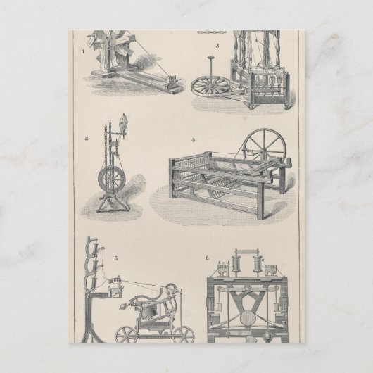 綿紡績1 ポストカード (正面)