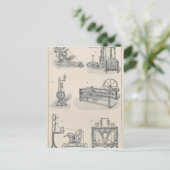 綿紡績1 ポストカード (スタンド正面)