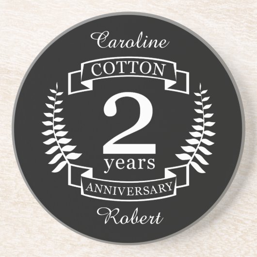 綿結婚の2年結婚した コースター (正面)