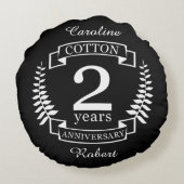 綿結婚の2年結婚した ラウンドクッション (裏面)