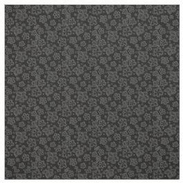 綿織物の黒の灰色の花のカスタム ファブリック