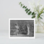 綿花を摘む二人の少女 ポストカード (スタンド正面)