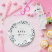 綿花エレガント植物性ベビーシャワー ペーパープレート (パーティー)