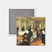 綿花取引所 – エドガー・デガスのアートワーク マグネット (正面/裏面)