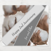 綿花工場で2周年 スパークリングワインラベル (シングルラベル)