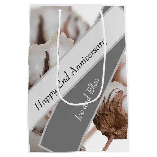 綿花工場で2周年 ミディアムペーパーバッグ (裏面)