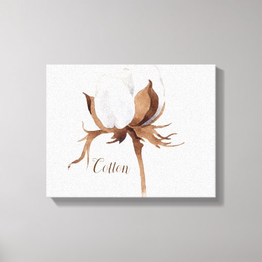 綿花水彩キャンバス印刷 キャンバスプリント (正面)