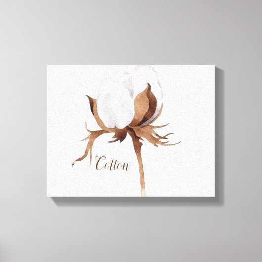 綿花水彩キャンバス印刷 キャンバスプリント (正面)