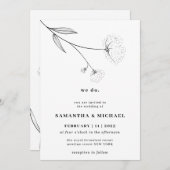 綿花白澄ん植物学 招待状 (正面/裏面)