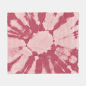 綿花絞り染め模様抽象芸術裏地 フリースブランケット (正面(横))