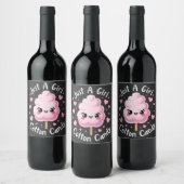 綿菓子が大好きな女の子 ワインラベル (ボトル)