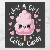 綿菓子が大好きな女の子 ワインラベル (シングルラベル)