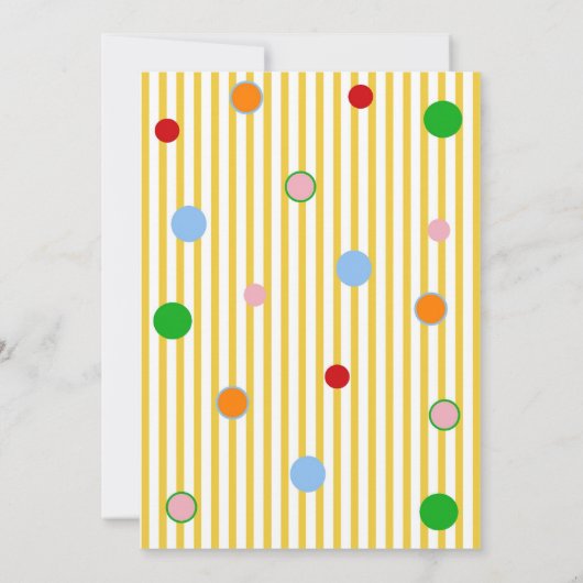 綿菓子のサーカスのカーニバルの誕生日の招待状 招待状 (裏面)