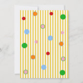 綿菓子のサーカスのカーニバルの誕生日の招待状 招待状 (裏面)