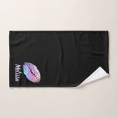 綿菓子のネオン薄紫のキスのガーリーな上品 バスタオルセット (ハンドタオル)