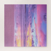 綿菓子の日の出：ビーチビュー。 ジグソーパズル (横)