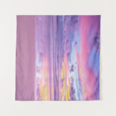 綿菓子の日の出：ビーチビュー。 タペストリー (正面(横))