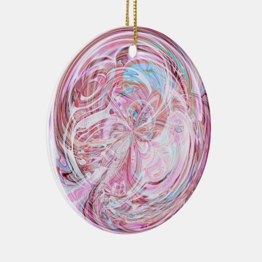綿菓子の曼荼羅のオーナメント セラミックオーナメント (右)