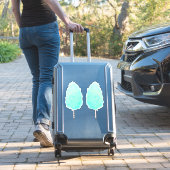 綿菓子の水色かわいいティール(緑がかった色)グリーン金ゴールドスピン シール (スーツケースインサイチュ)