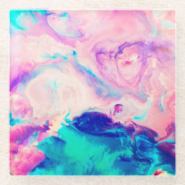 綿菓子の署名の大理石ガラスのコースター ガラスコースター